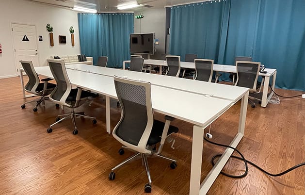 event-space-hero 2 Long conference room tables with chairs